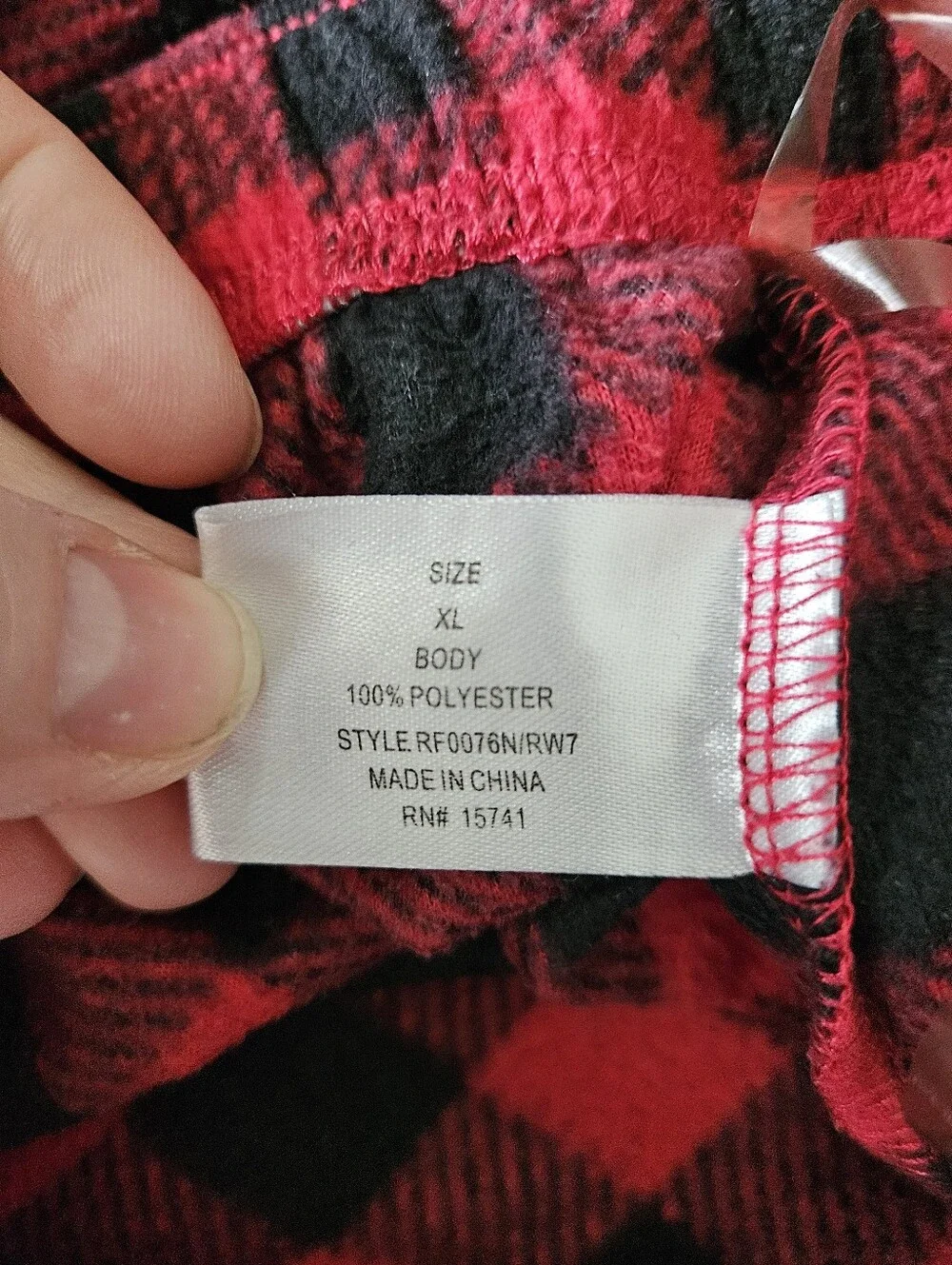 Fleece Buffalo Plaid Sleepwear Pants